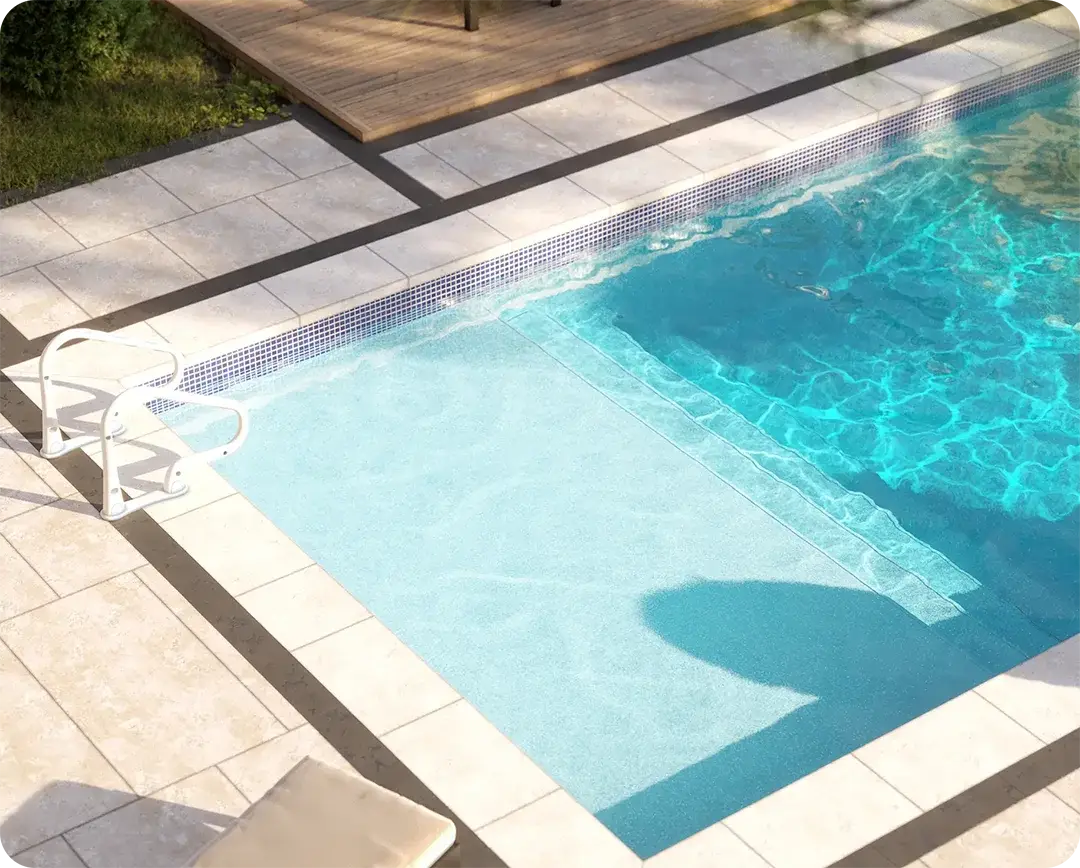 Mosaic tile pool design by Baur Pools in New Jersey